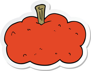 sticker of a cartoon pumpkin