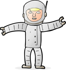 cartoon space man