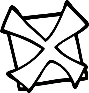 recommend clip art: line drawing cartoon cross mark
