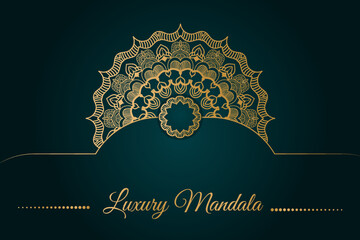 Luxury Ornamental Islamic Arabic Style Mandala Background Design, Decorative Mandala for Print, Poster, Cover, Brochure, Flyer, Banner