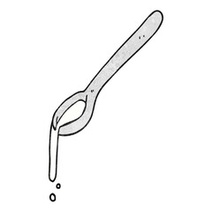 textured cartoon spoon