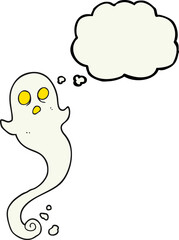 thought bubble cartoon halloween ghost