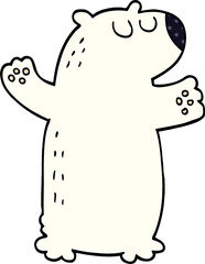 cartoon doodle polar bear