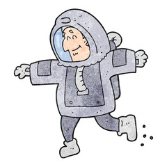 textured cartoon astronaut