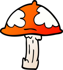 cartoon doodle poisonous toadstool