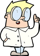 cartoon scientist