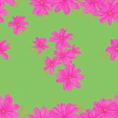 Fototapeta premium Abstract seamless flower background, generative ai 