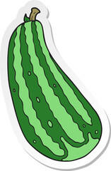sticker of a cartoon marrow