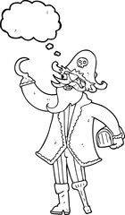 thought bubble cartoon pirate captain