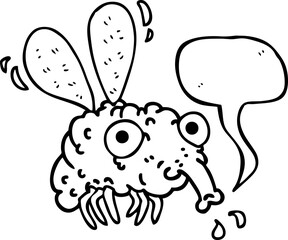 speech bubble cartoon fly