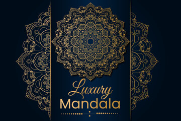 Luxury Ornamental Islamic Arabic Style Mandala Background Design, Decorative Mandala for Print, Poster, Cover, Brochure, Flyer, Banner