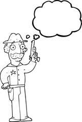 thought bubble cartoon sheriff