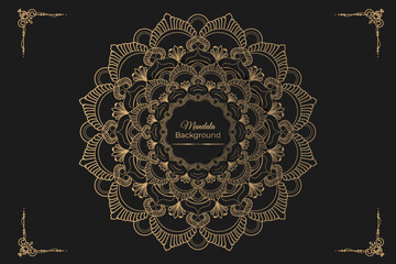 Luxury Ornamental Islamic Arabic Style Mandala Background Design, Decorative Mandala for Print, Poster, Cover, Brochure, Flyer, Banner