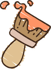 Paint Brush Chalk Drawing