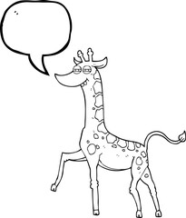 speech bubble cartoon giraffe