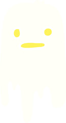 flat color illustration cartoon spooky ghost