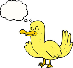 thought bubble cartoon duck