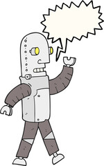 speech bubble cartoon robot