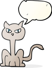 speech bubble cartoon angry cat