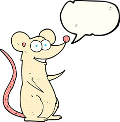 comic book speech bubble cartoon happy mouse