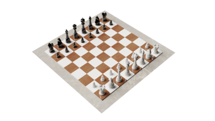 Chess board overhead view