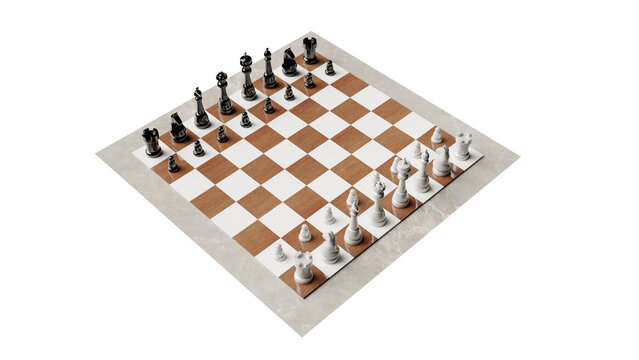 Chess Board Overhead View