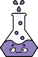 cute cartoon science beaker