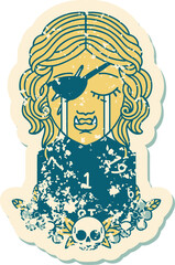 crying half orc rogue character with natural one D20 roll illustration