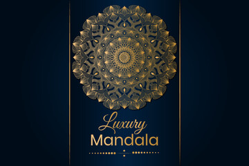 Luxury Ornamental Islamic Arabic Style Mandala Background Design Template