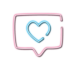 neon love icon