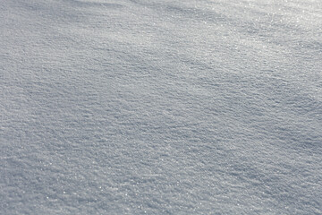 Texture of snow surface is closeup - 576116973