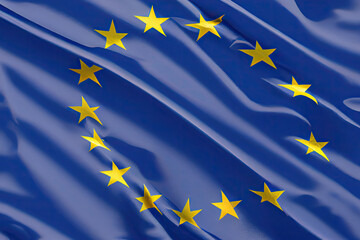 european union flag created with Generative AI technology