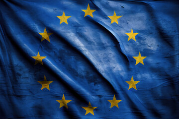 european union flag created with Generative AI technology