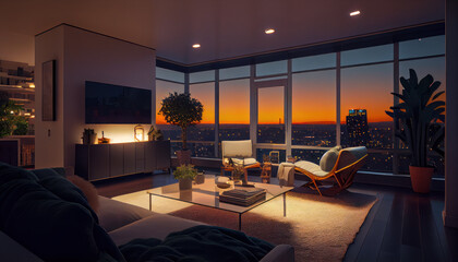Los Angeles Luxury Highrise Apartment