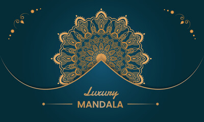 Luxury ornamental islamic mandala background design template