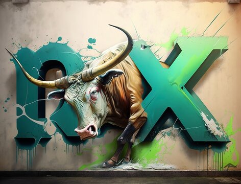 Ox in graffiti art