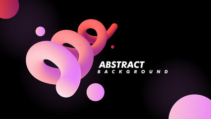 Abstract fluid curve. Gradient blend line, creative liquid colorful shapes and banner vector backgrounds set. Modern design with bright waves flow in motion, dynamic multicolored streams