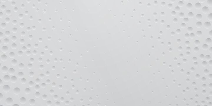 Abstract background in white colors with many concave small circles