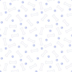 Cartoon animals seamless bones and dog pattern for wrapping paper and fabrics and linens and kids clothes