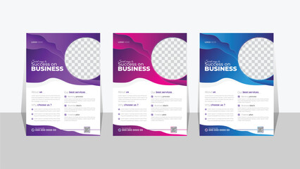 Business Flyer, Corporate Flyer Template, Abstract Shape&rsquo;s, Colorful Concepts, layout Design, Vector Design, Graphic Elements, IT Company Flyer, Unique Design, Leaflets, Graphic Design