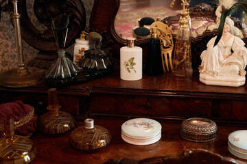 Women's room, early 20th century. Close-up details.