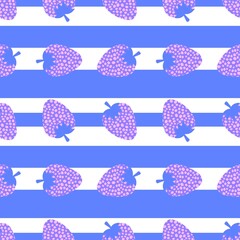 Cartoon summer fruit seamless strawberry pattern for wrapping paper and kids clothes print and fabrics