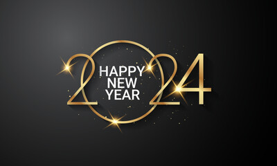 2024 Happy New Year Background Design.