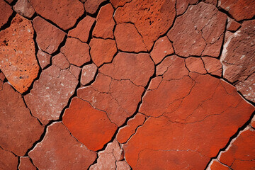 Red Dirt Brick Stone Cracking
