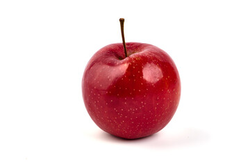Shiny Red ripe apples, isolated on white background. High resolution image.