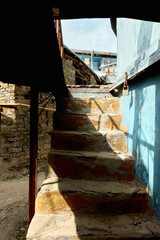 View of Kubachi, ancient mountain village, in Dagestan mountains.