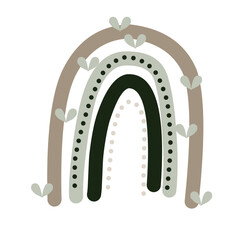 Boho rainbow illustration