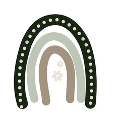 Boho rainbow illustration