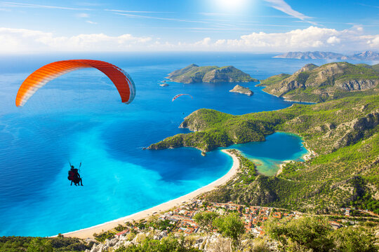 aerial view of Blue Lagoon in Oludeniz, Turkey