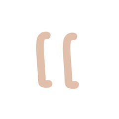 Quotes shape illustration